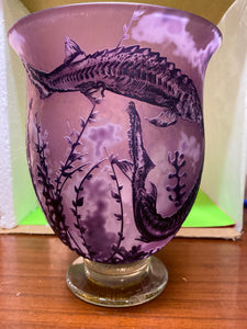 JH glass/Cameo glass vase