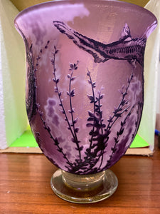 JH glass/Cameo glass vase